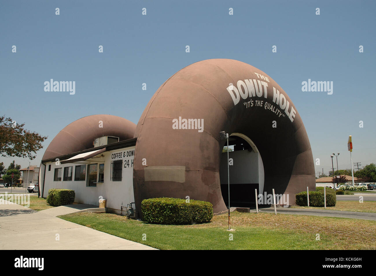 The Donut Hole drive-thru at La Puente, California, USA Stock Photo