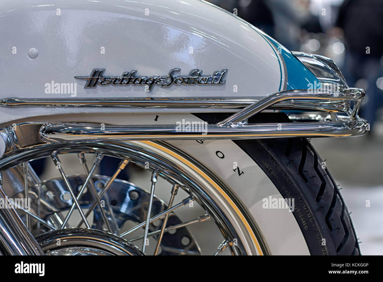 BRNO, CZECH REPUBLIC-MARCH 4,2016: Close up of rear fender of motorcycle  Harley Davidson Heritage Softail Classic on International Fair for  Motorcycle Stock Photo - Alamy