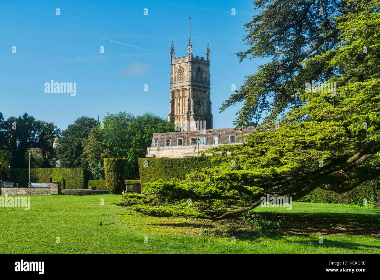 Cirencester; Abbey grounds park, Gloucestershire; UK; England Stock