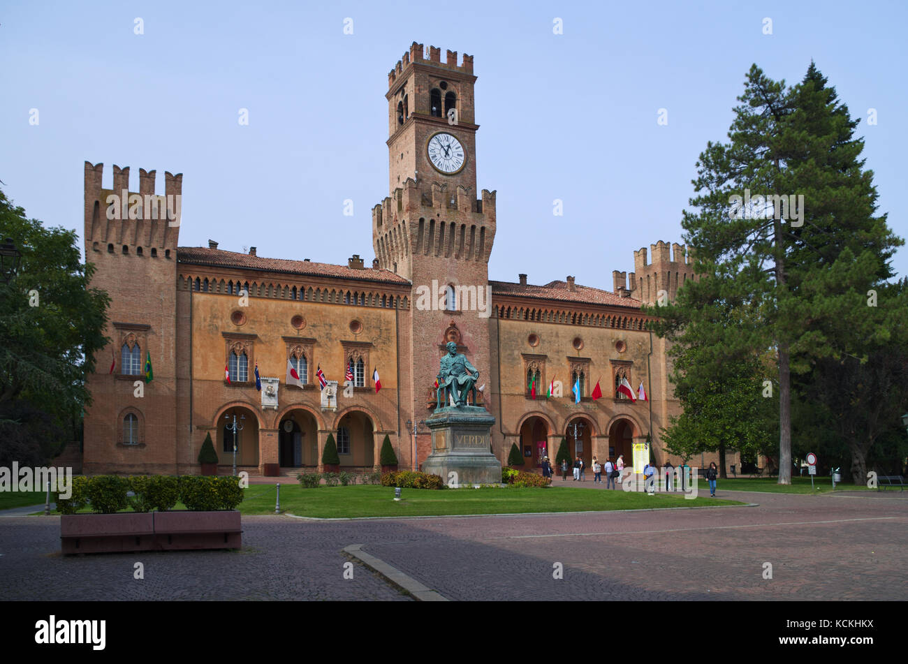 The Rocca Pallavicino fortress in the town of Busseto, Parma, Emilia-Romagna, Italy Stock Photo