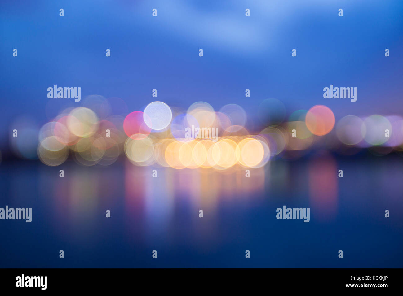 Blue bokeh lights hi-res stock photography and images - Alamy