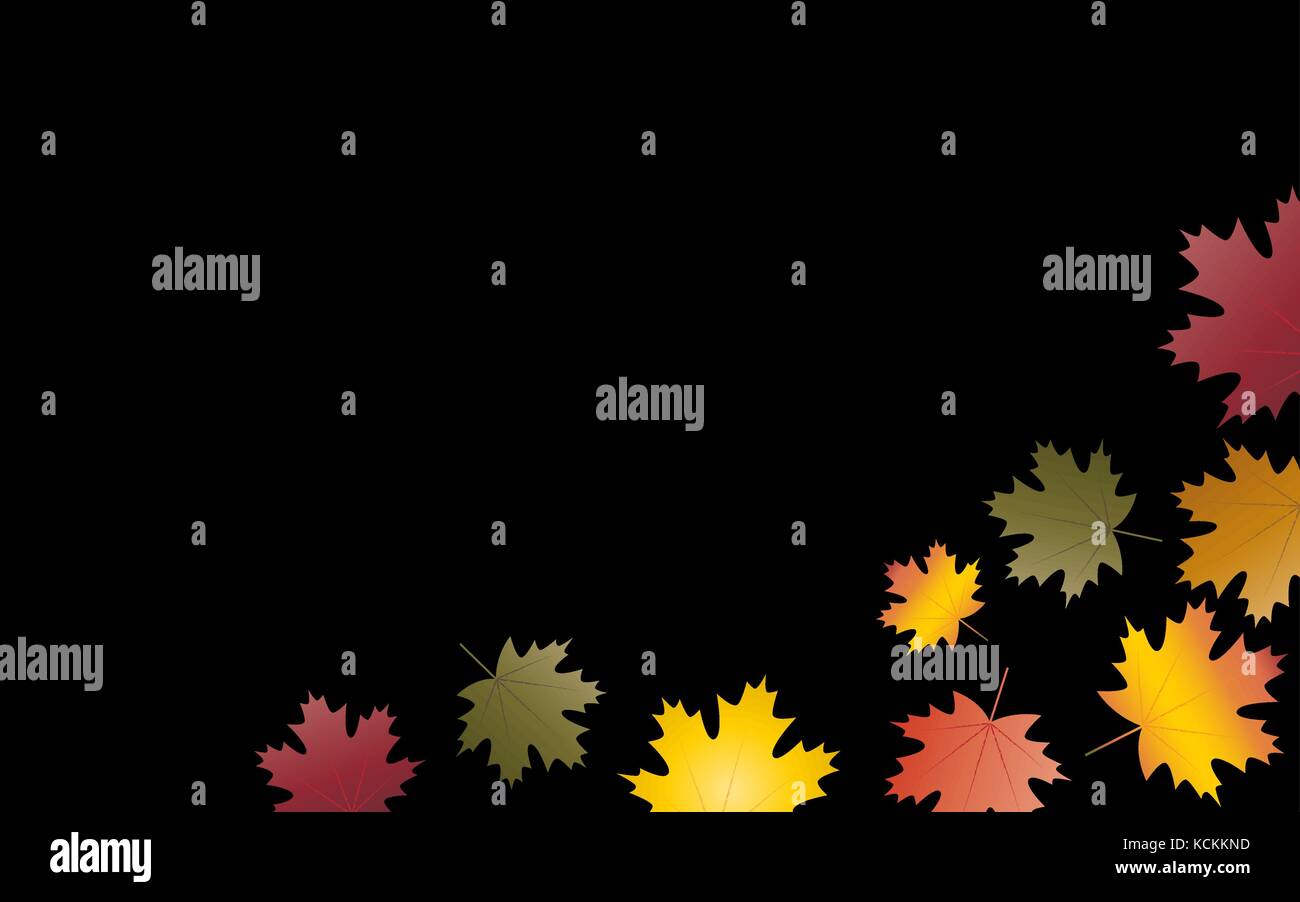 Dark colorful autumn leaves Stock Vector Images - Alamy