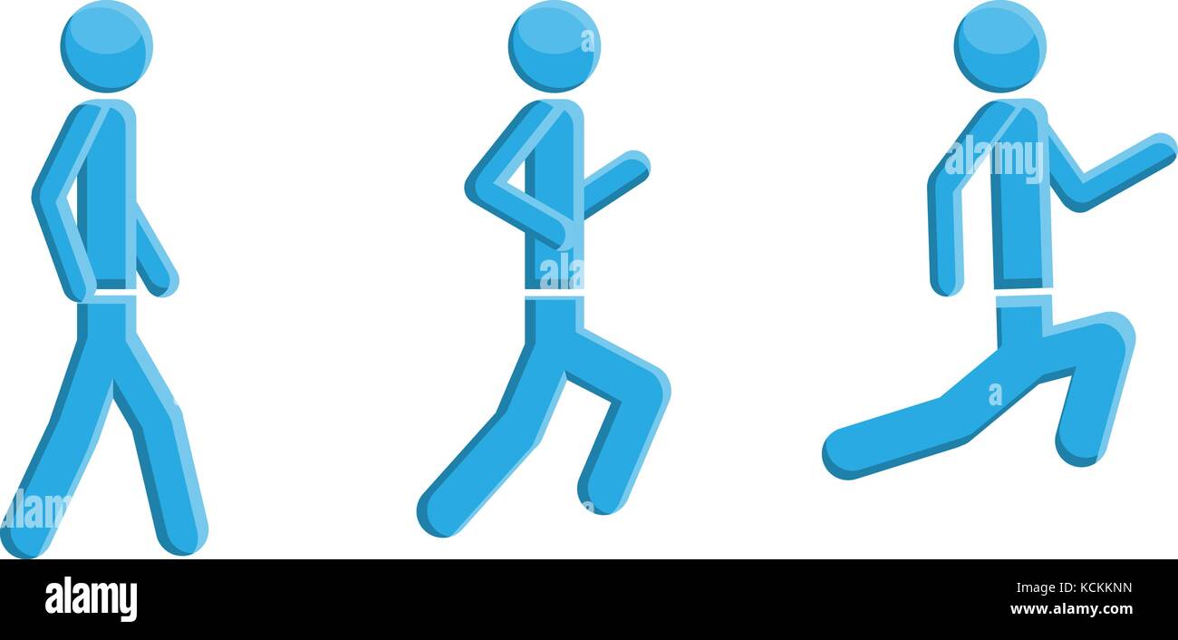 People running walking symbol, vector Stock Vector Image & Art - Alamy