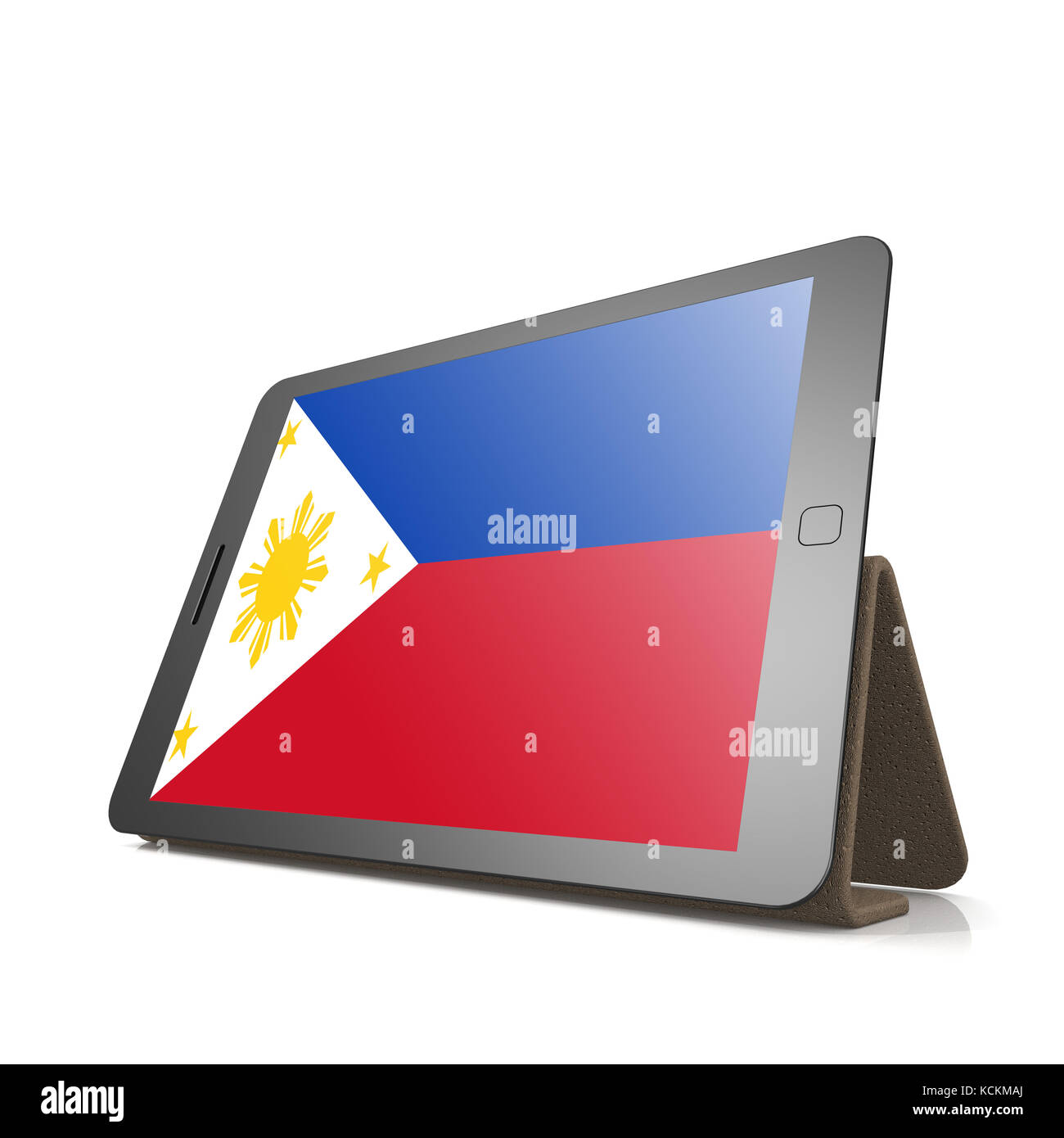Tablet with Philippines flag image with hi-res rendered artwork that ...