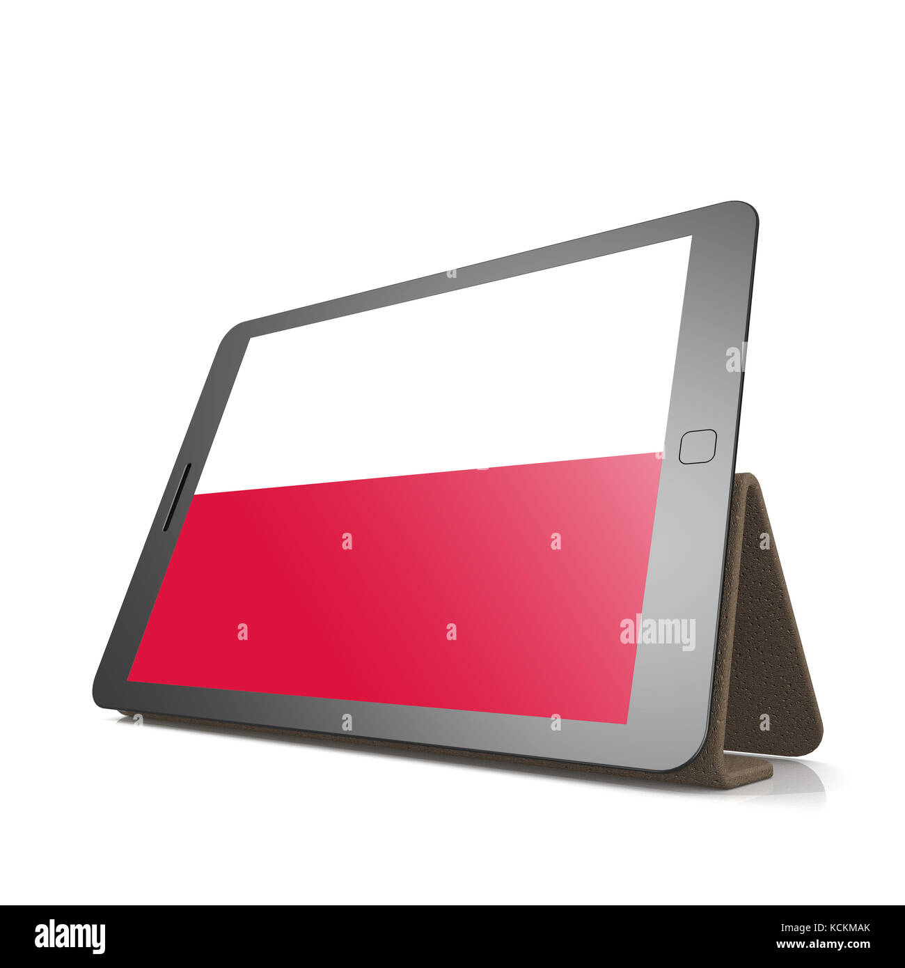 Tablet with Poland flag image with hi-res rendered artwork that could ...