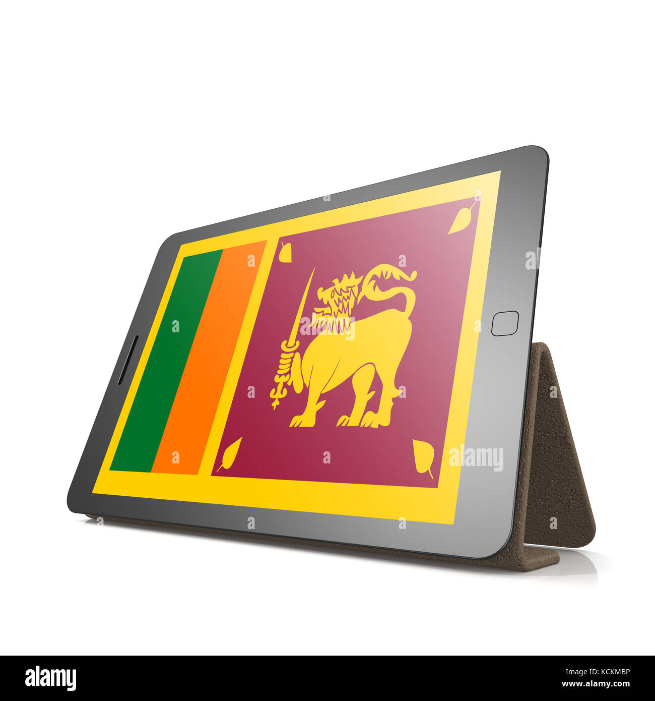 Tablet with Sri Lanka flag image with hires rendered artwork that
