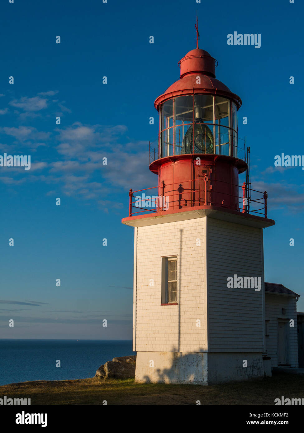 Cap Chat Lighthouse, Cap Chat, Gaspe Peninsula, Quebec, Canada. Stock Photo