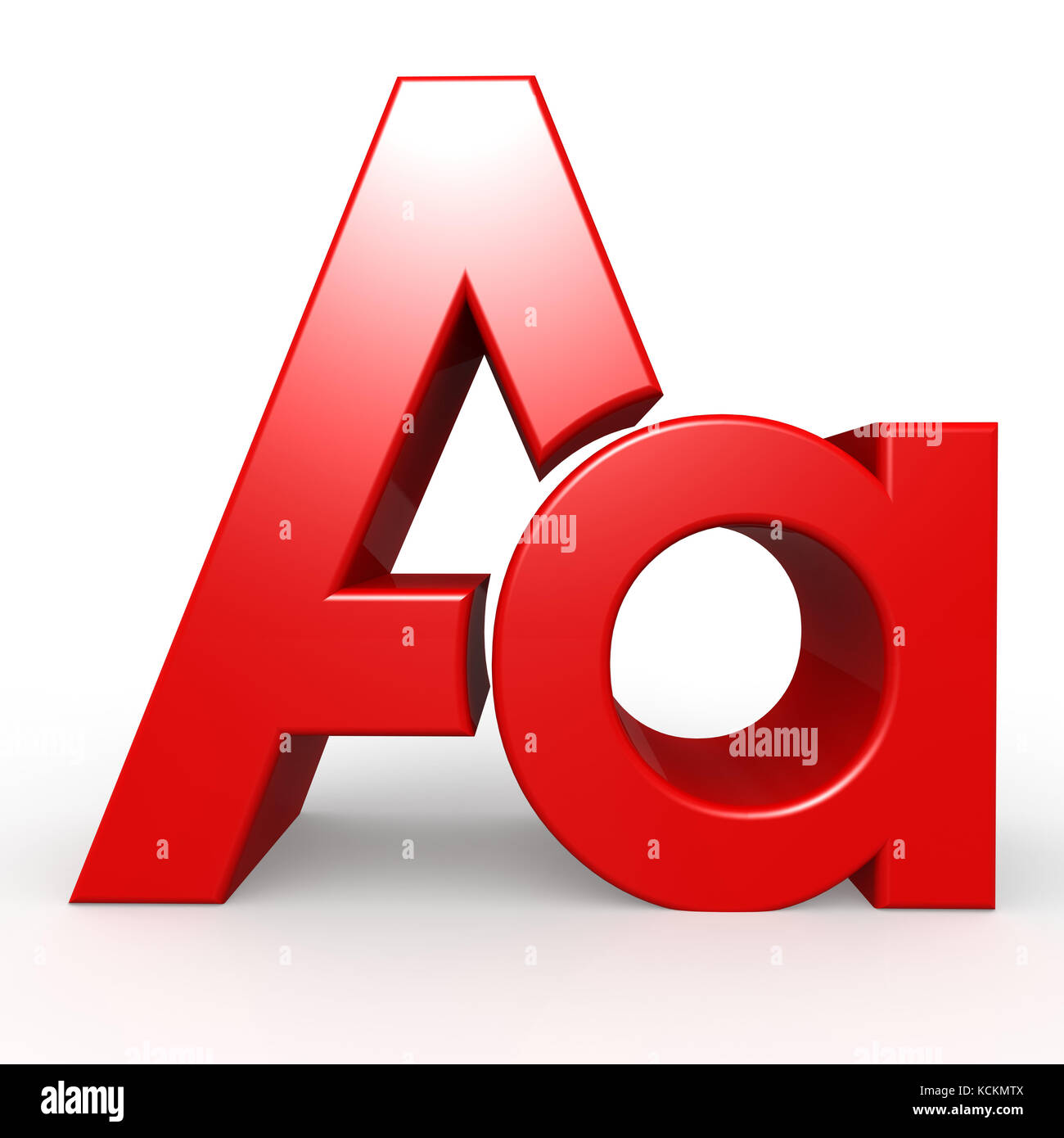Upper and lower case A together image with hi-res rendered artwork that ...