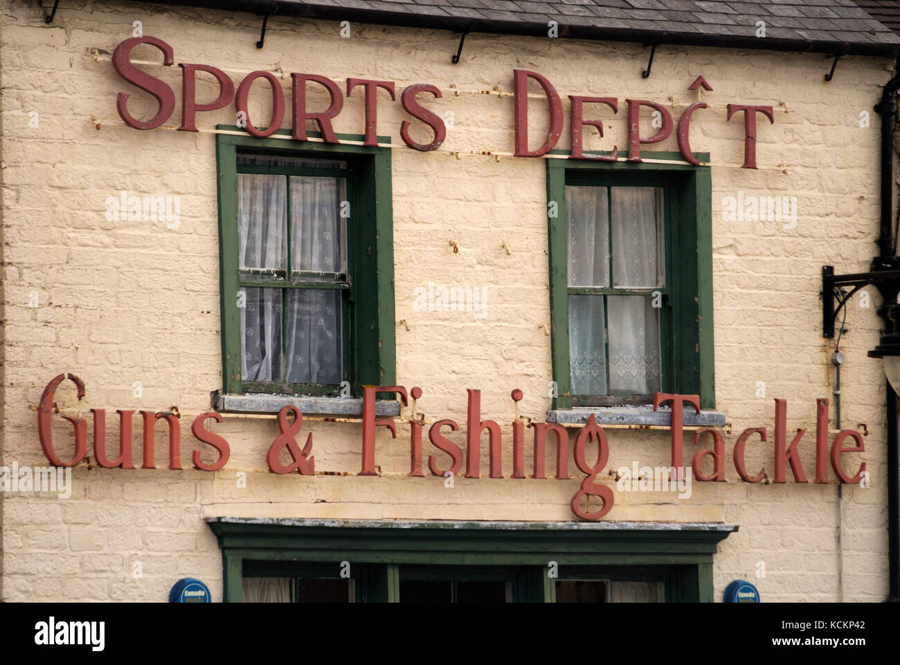 Sports depot guns and fishing tackle sign hires stock photography and