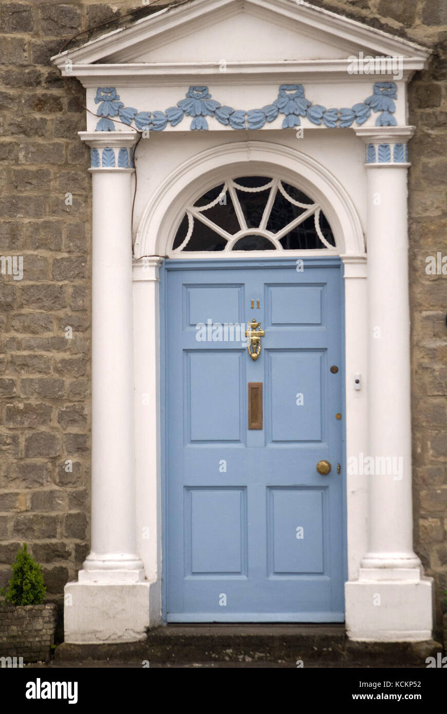 Blue dor of Christmas House, Richmond, North Yorkshire Stock Photo Alamy