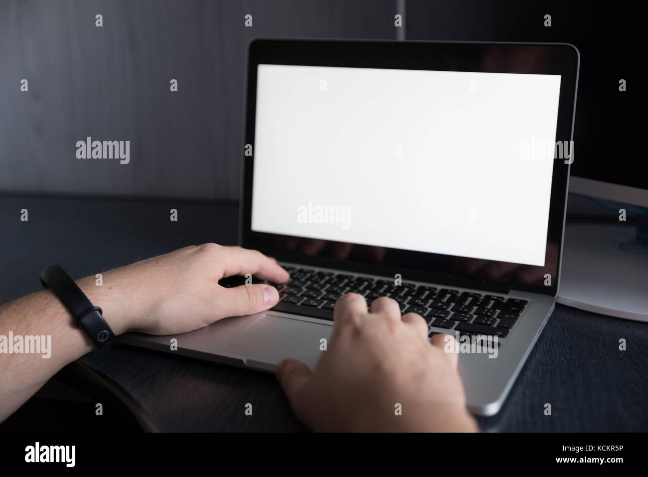 hands close up on laptop Stock Photo - Alamy