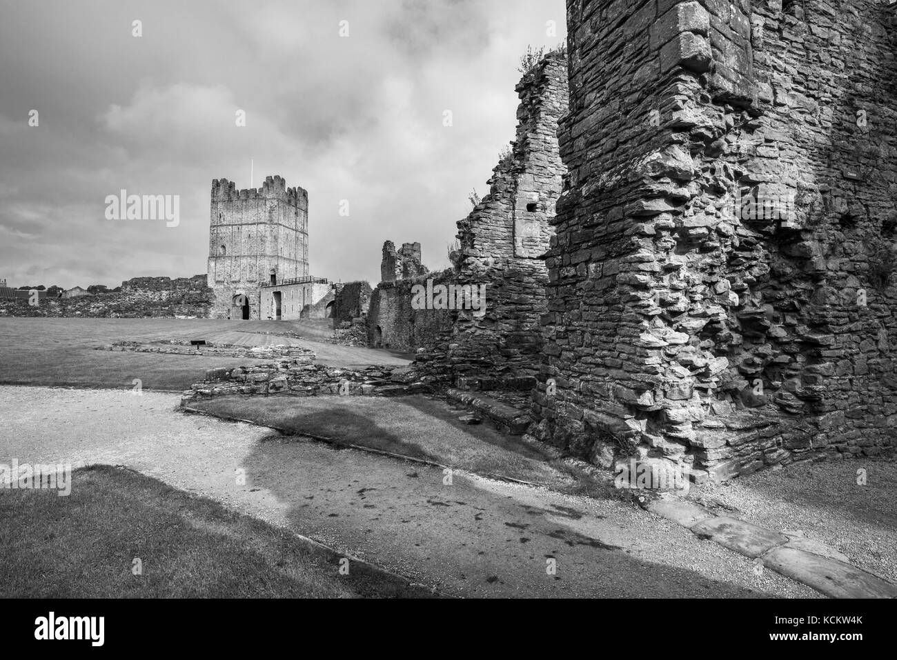 Richmond Castle, North Yorkshire, England. Stock Photo