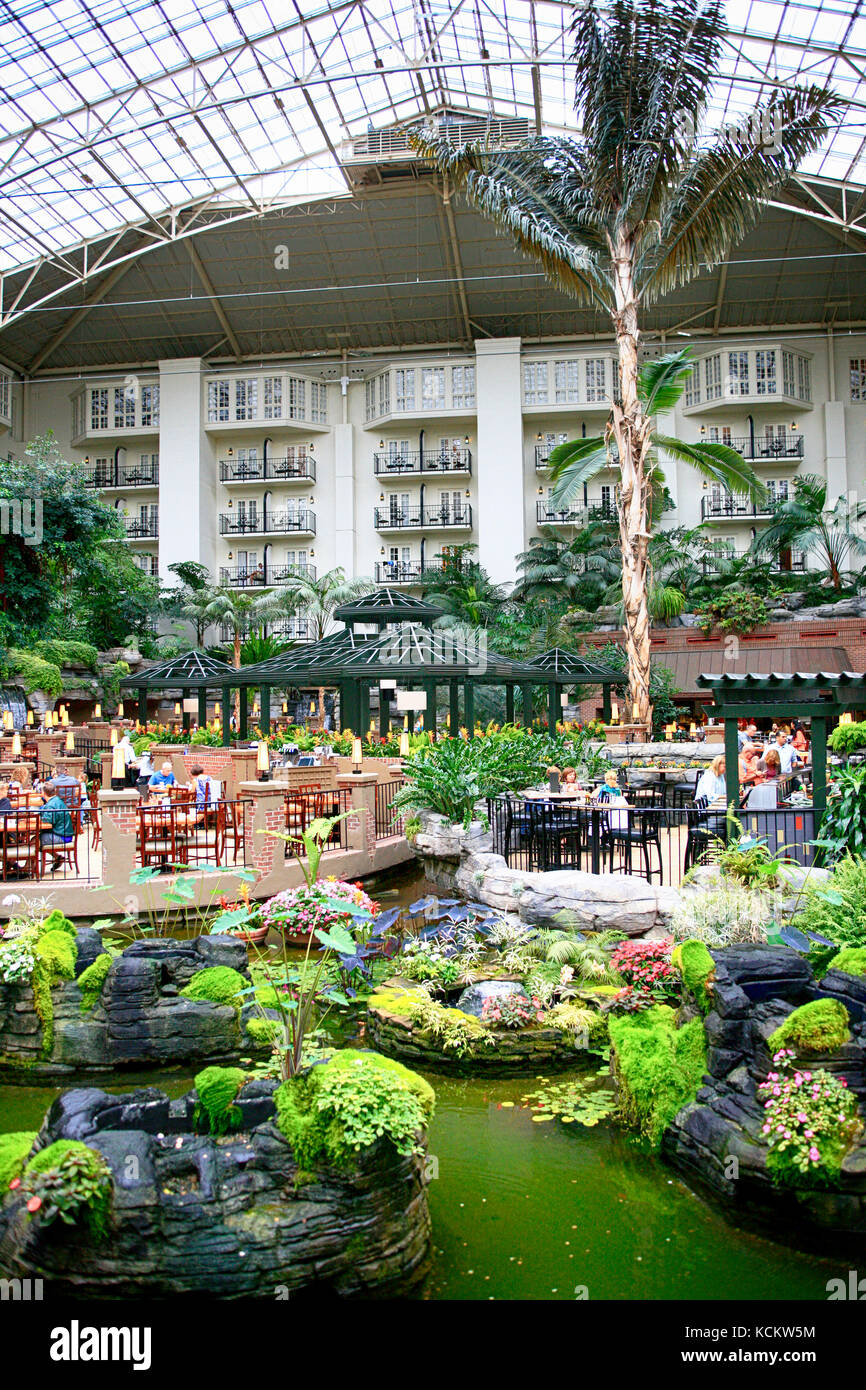 People enjoying the dining experienece in the Gaylord Opryland hotel