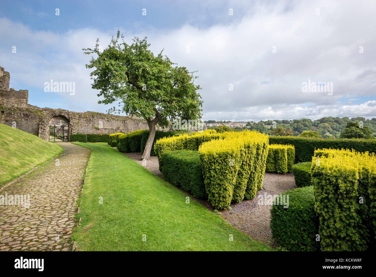 The Cockpit garden at Richmond Castle in North Yorkshire, England. Stock Photo