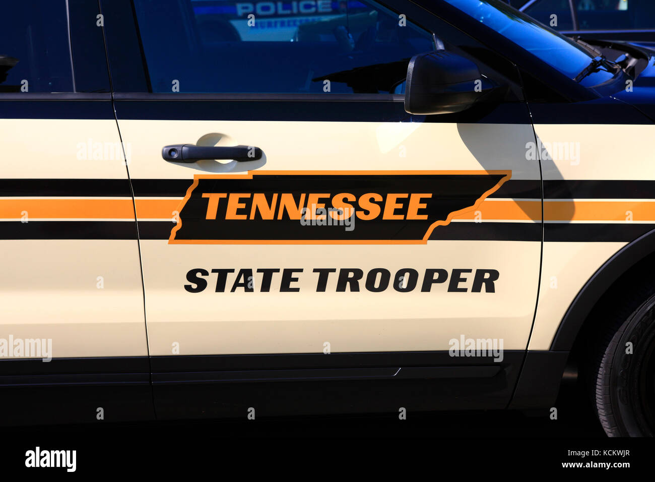 Close up of a Tennessee State Trooper Vehicle in Murfreesboro TN, USA Stock Photo