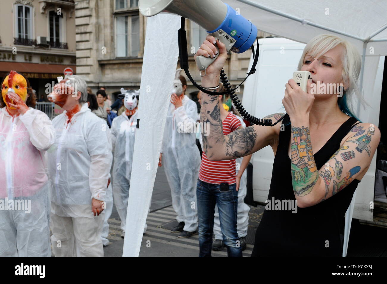 L269 Animals rights activists protest violences made to animals and ask ...