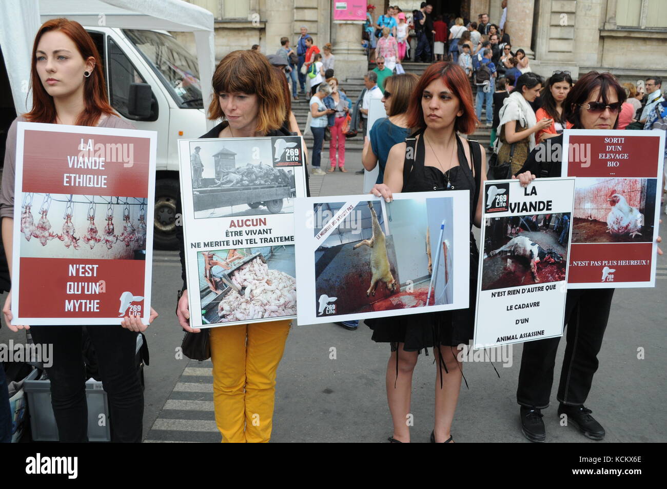 L269 Animals rights activists protest violences made to animals and ask ...