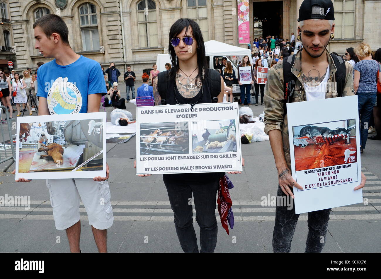 L269 Animals rights activists protest violences made to animals and ask ...
