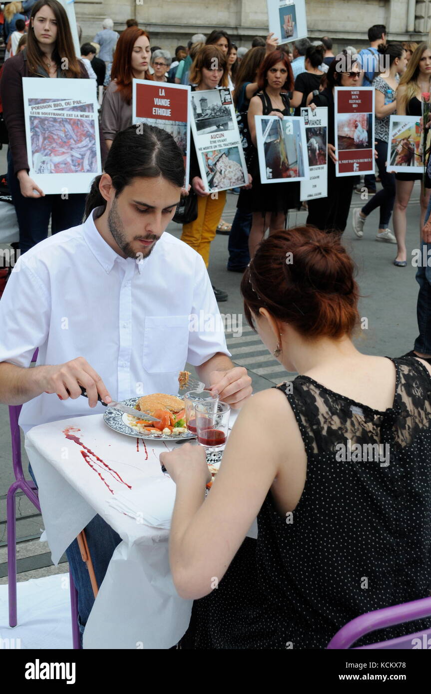 L269 Animals rights activists protest violences made to animals and ask ...