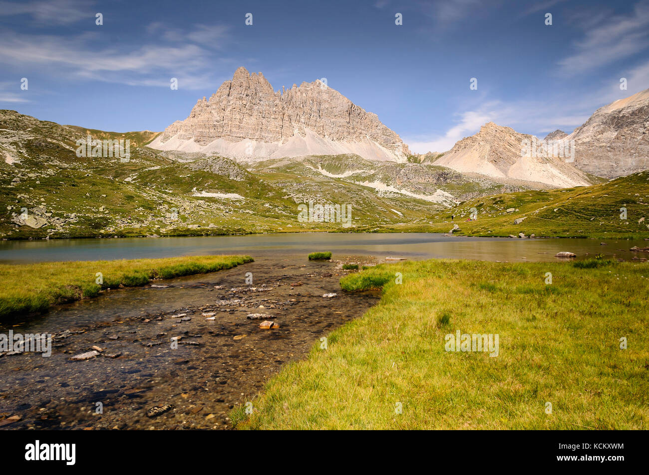 Alpine lake in intalian alps Stock Photo - Alamy