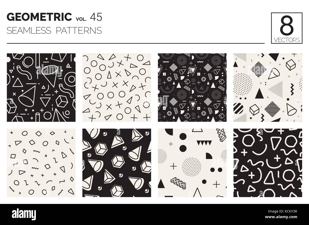 Minimal geometric seamless patterns set Stock Vector Image & Art - Alamy