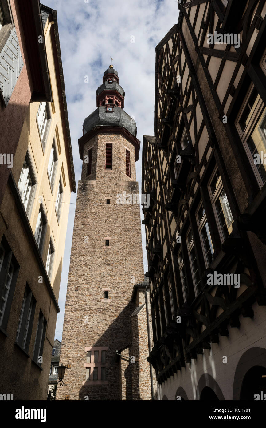 St Martin's Church in The town of Cochem, in the Mosel Valley, Germany Stock Photo