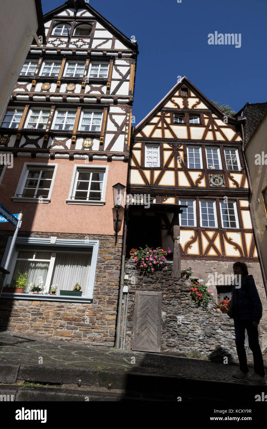 The town of Cochem, in the Mosel Valley, Germany Stock Photo