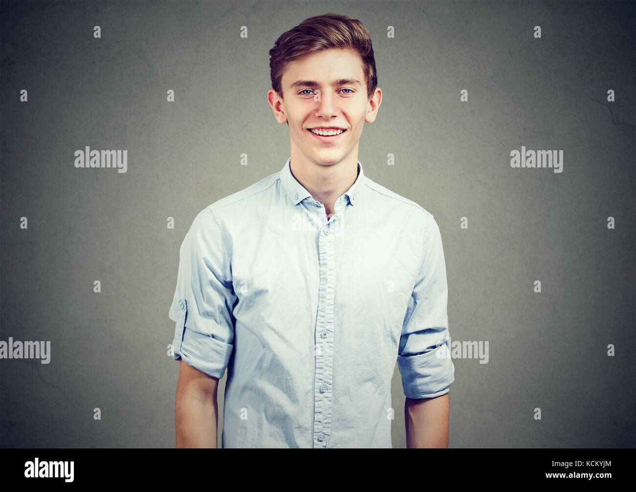 Portrait of a happy teenager man Stock Photo