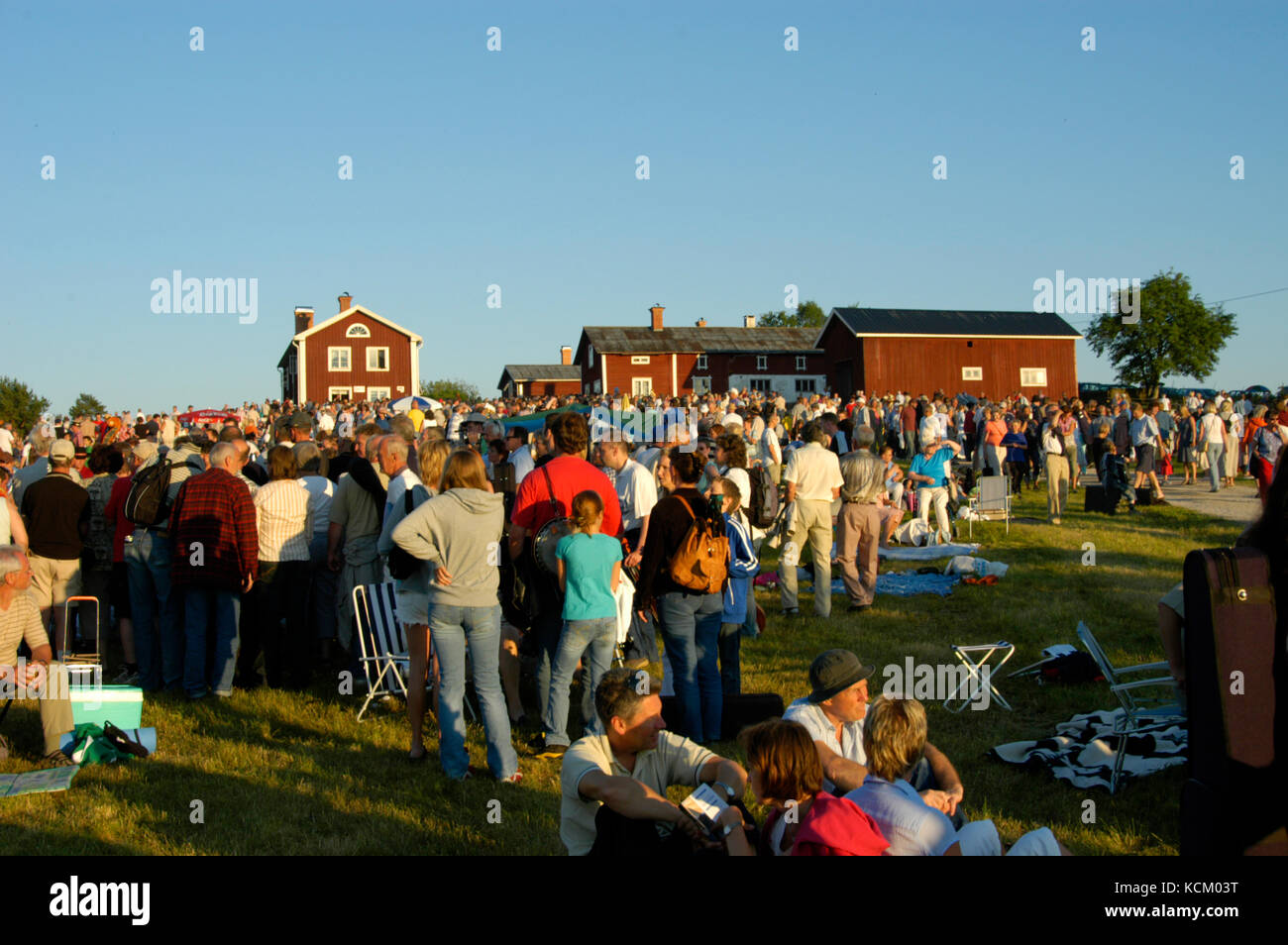 Folk music in Bingsjo, Dalecarlia, Sweden Stock Photo