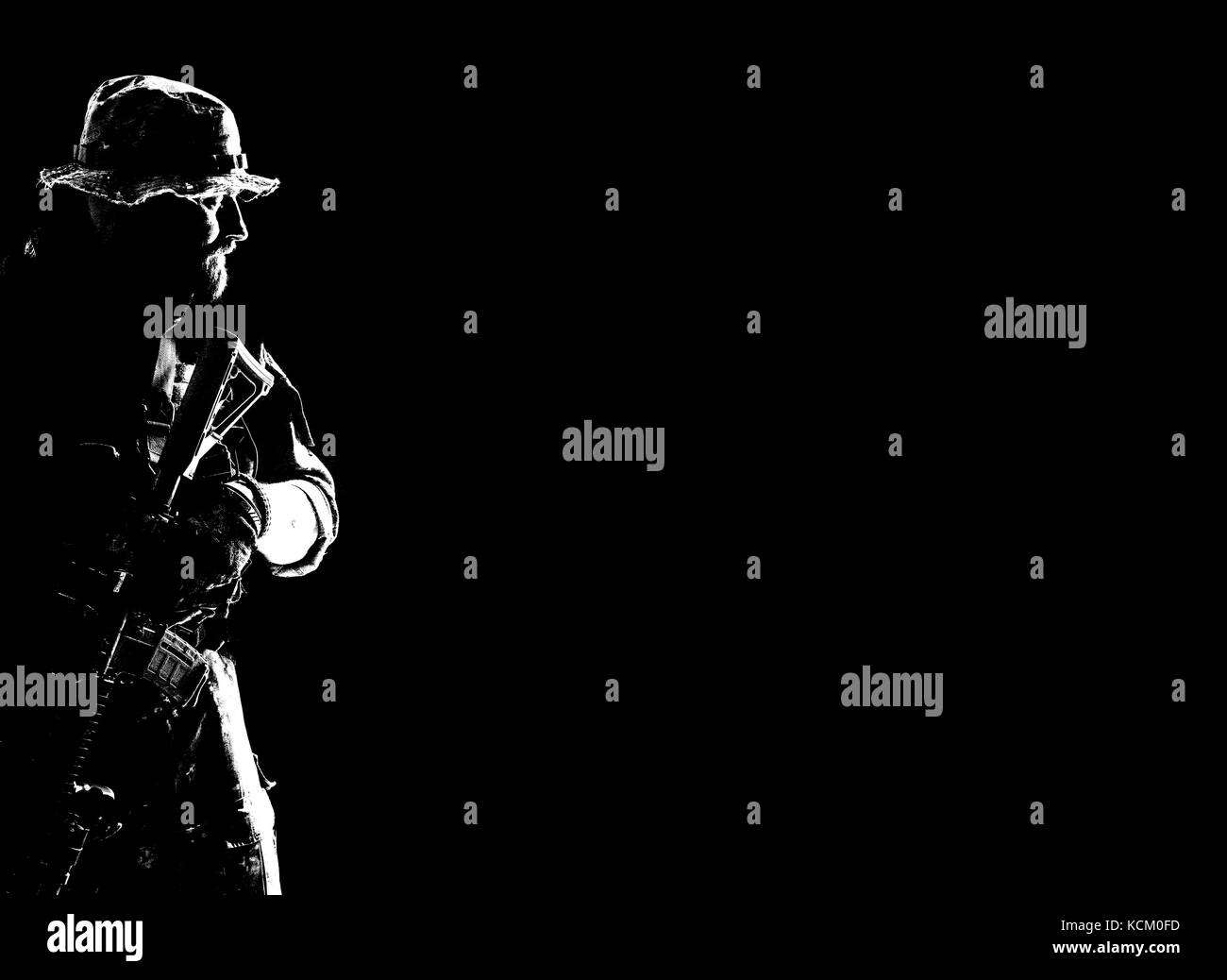 Bearded Spec ops Operator Stock Photo - Alamy