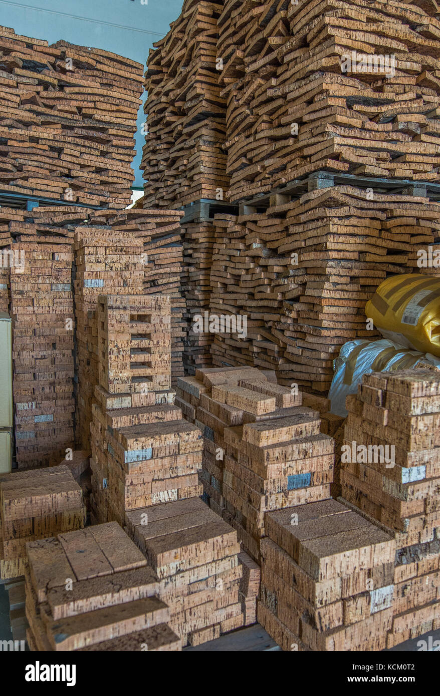 cork production at Azaruja, Alentejo, Portugal Stock Photo