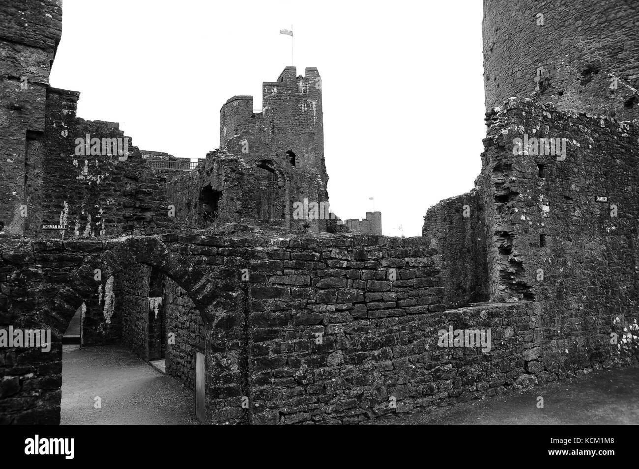 Inside Pembroke Castle. Stock Photo