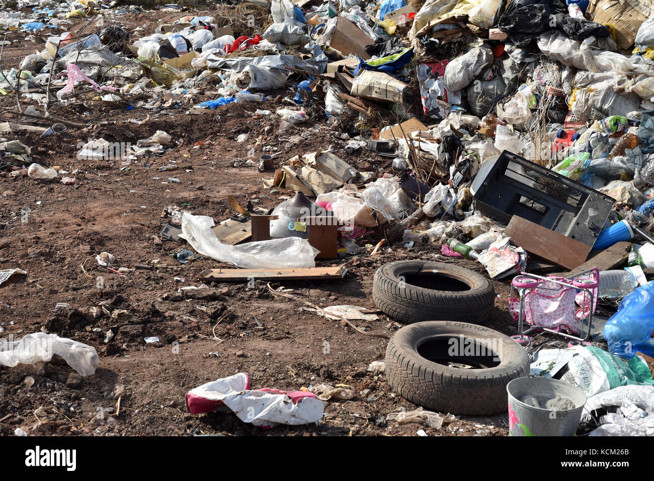 Typical rubbish landfill site considered to be the best way of