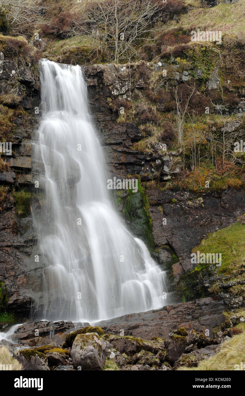 Second tallest waterfall on Nant y Llyn. Stock Photo