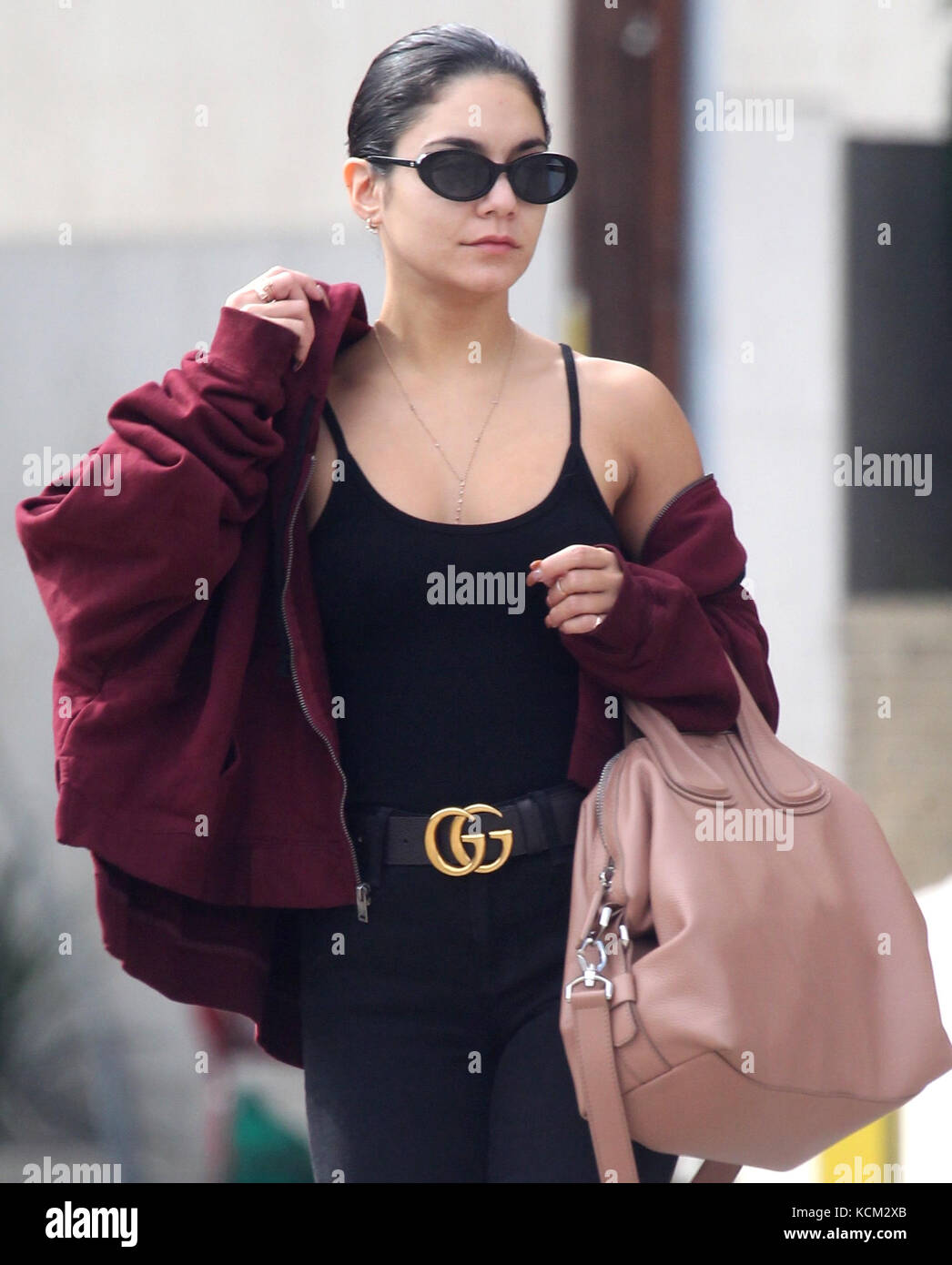Vanessa Hudgens goes out to Alfred's Cafe to pick up an iced coffee