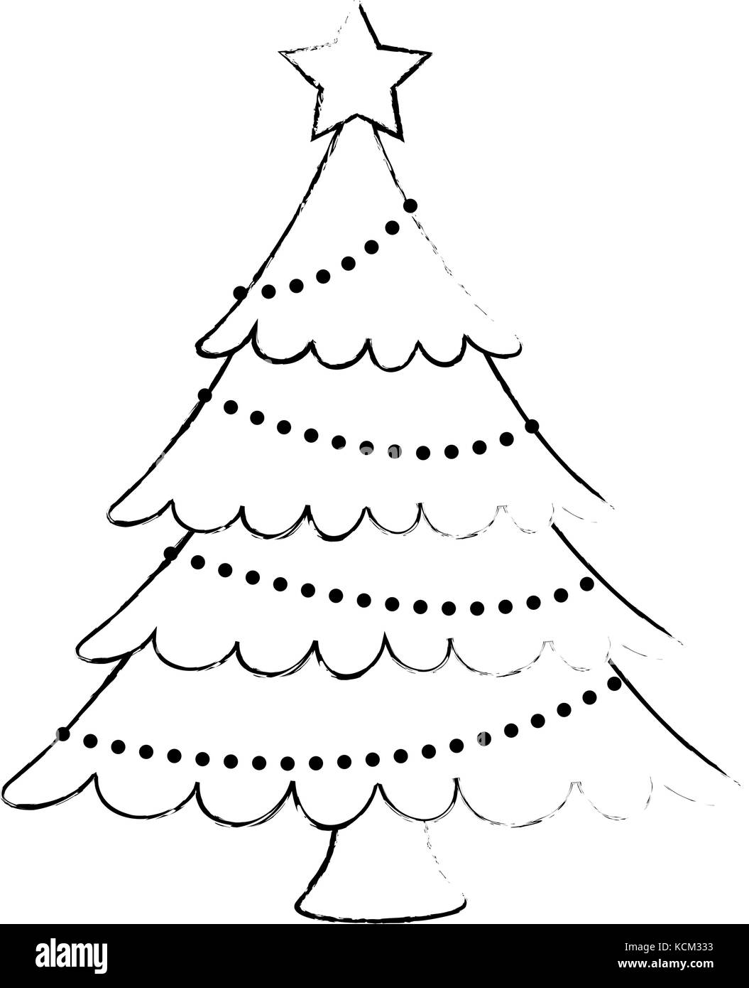 merry christmas pine tree Stock Vector Image & Art Alamy