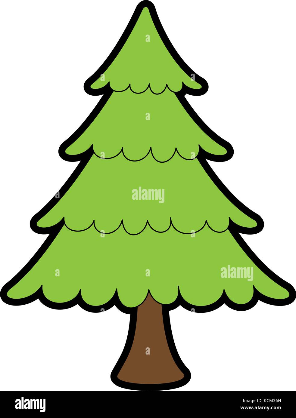 merry christmas pine tree Stock Vector Image & Art - Alamy