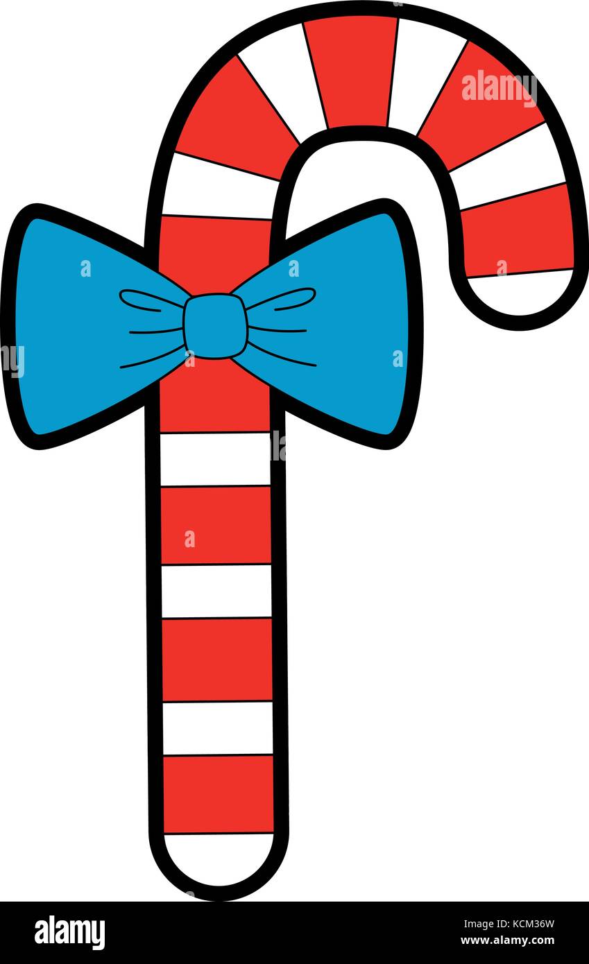 merry christmas cane with bow Stock Vector Image & Art - Alamy
