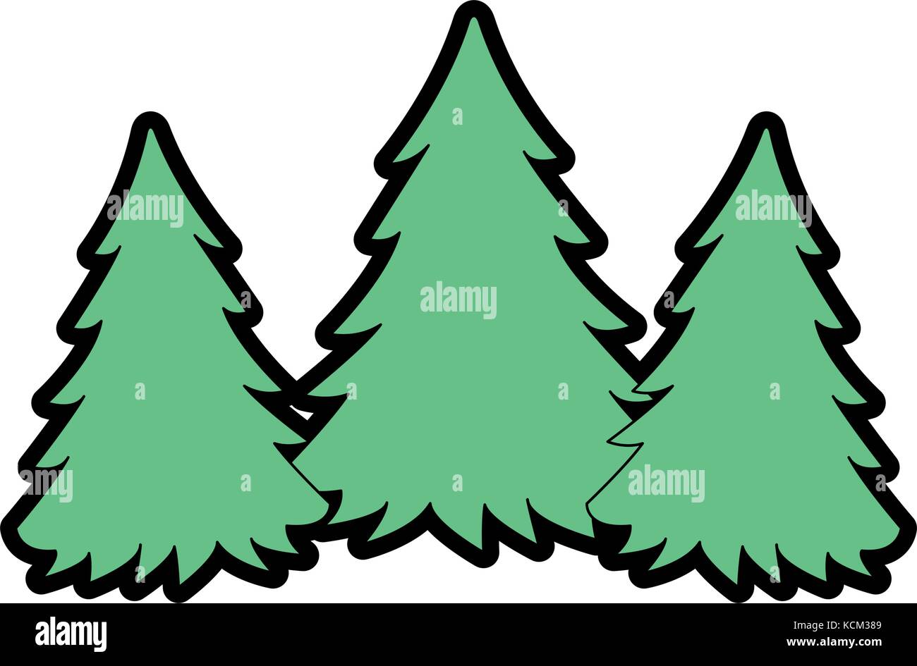 Pine forest scene silhouette Stock Vector Image & Art - Alamy