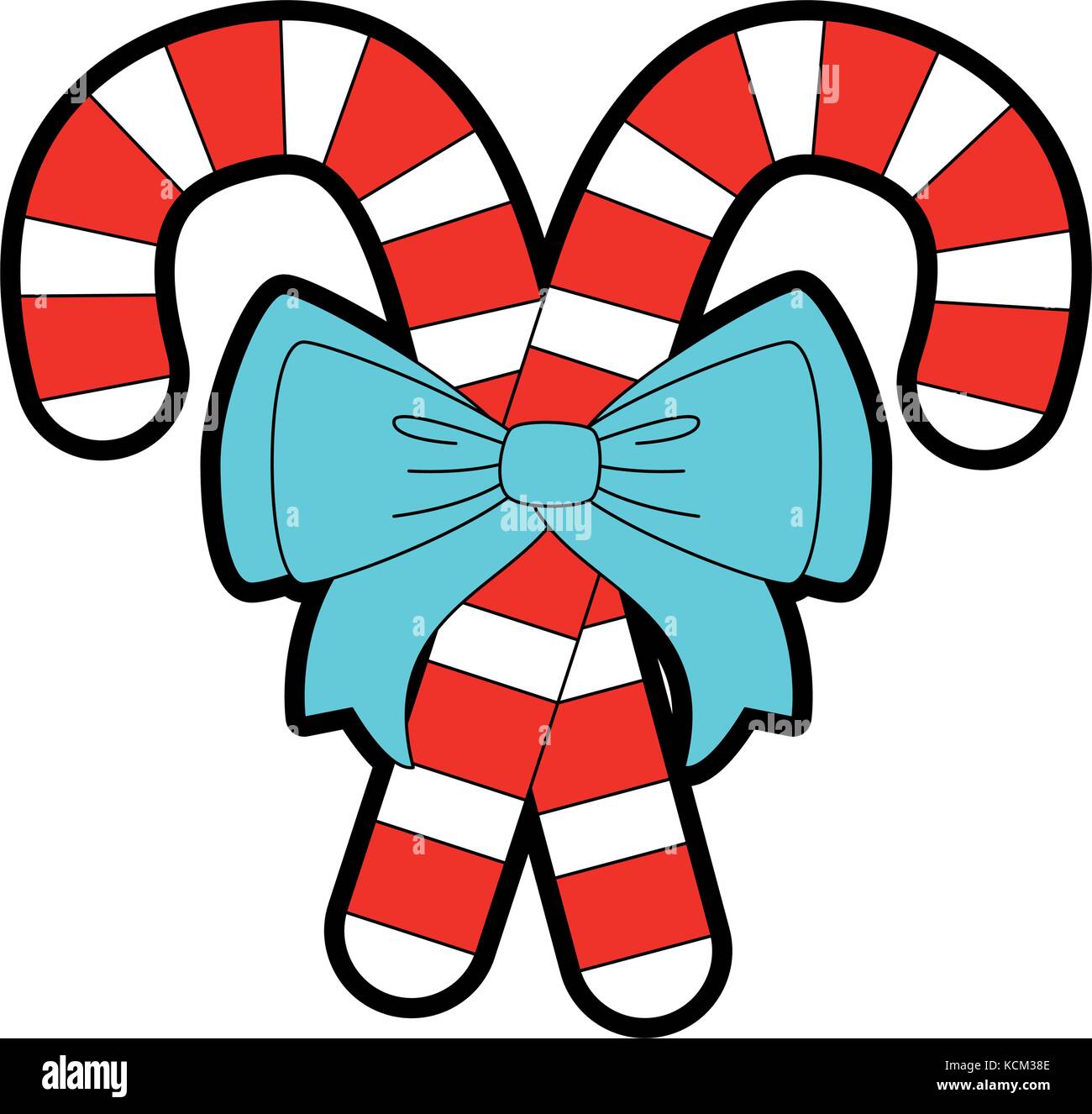 merry christmas cane with bow Stock Vector Image & Art - Alamy