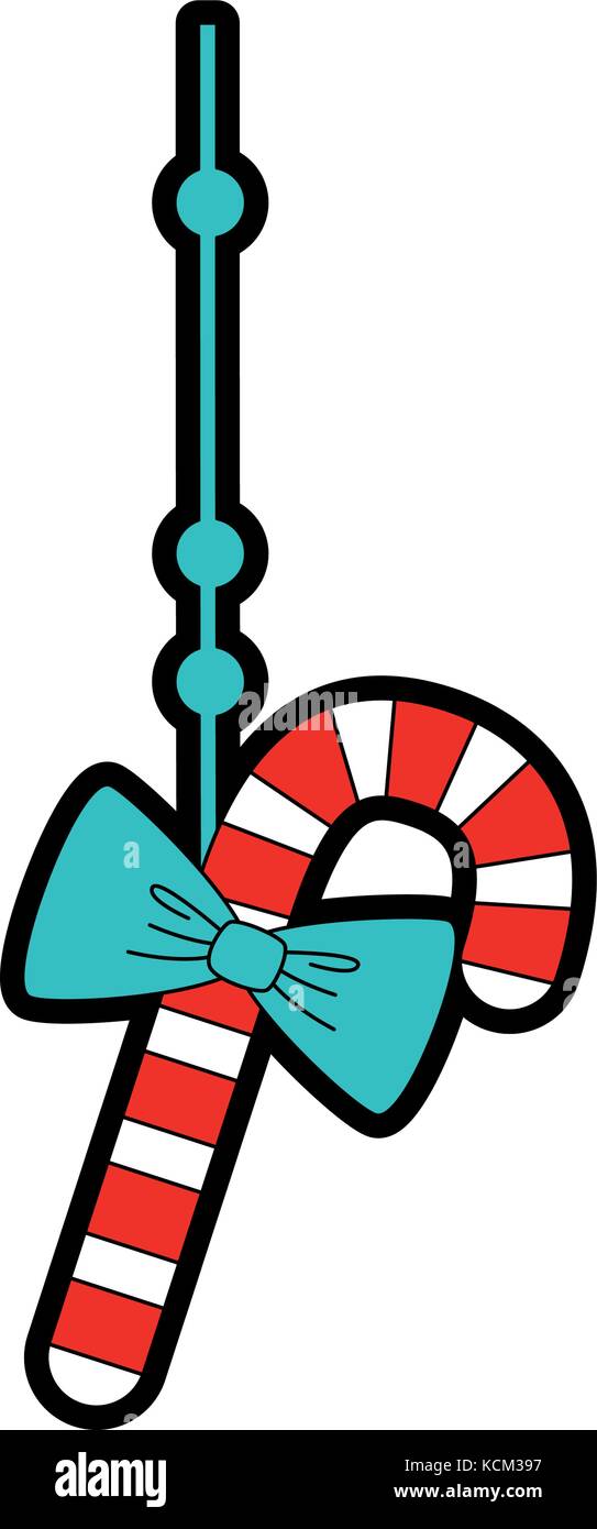 merry christmas cane with bow Stock Vector Image & Art - Alamy