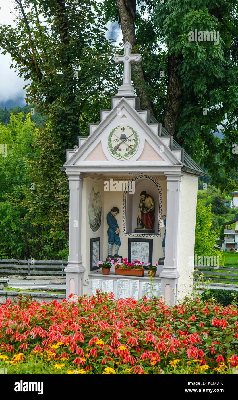 War memorial, Arzl im Pitztal, Tirol, Austria Stock Photo