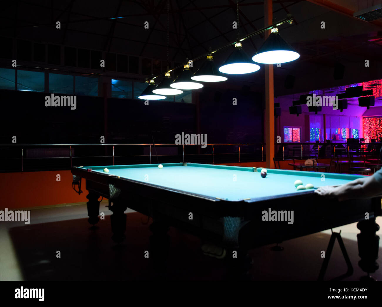 Russian billiards. Playing billiards in a Stock Photo Alamy