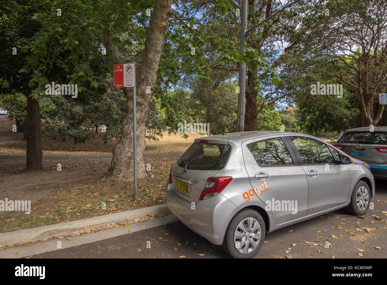 Go Get car share parked in designated spot, Wollstonecraft, Sydney, NSW, Australia Stock Photo