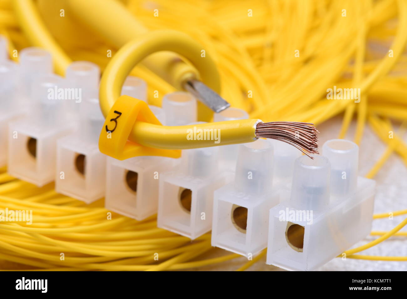Accessories and cables used in electrical installations Stock Photo Alamy