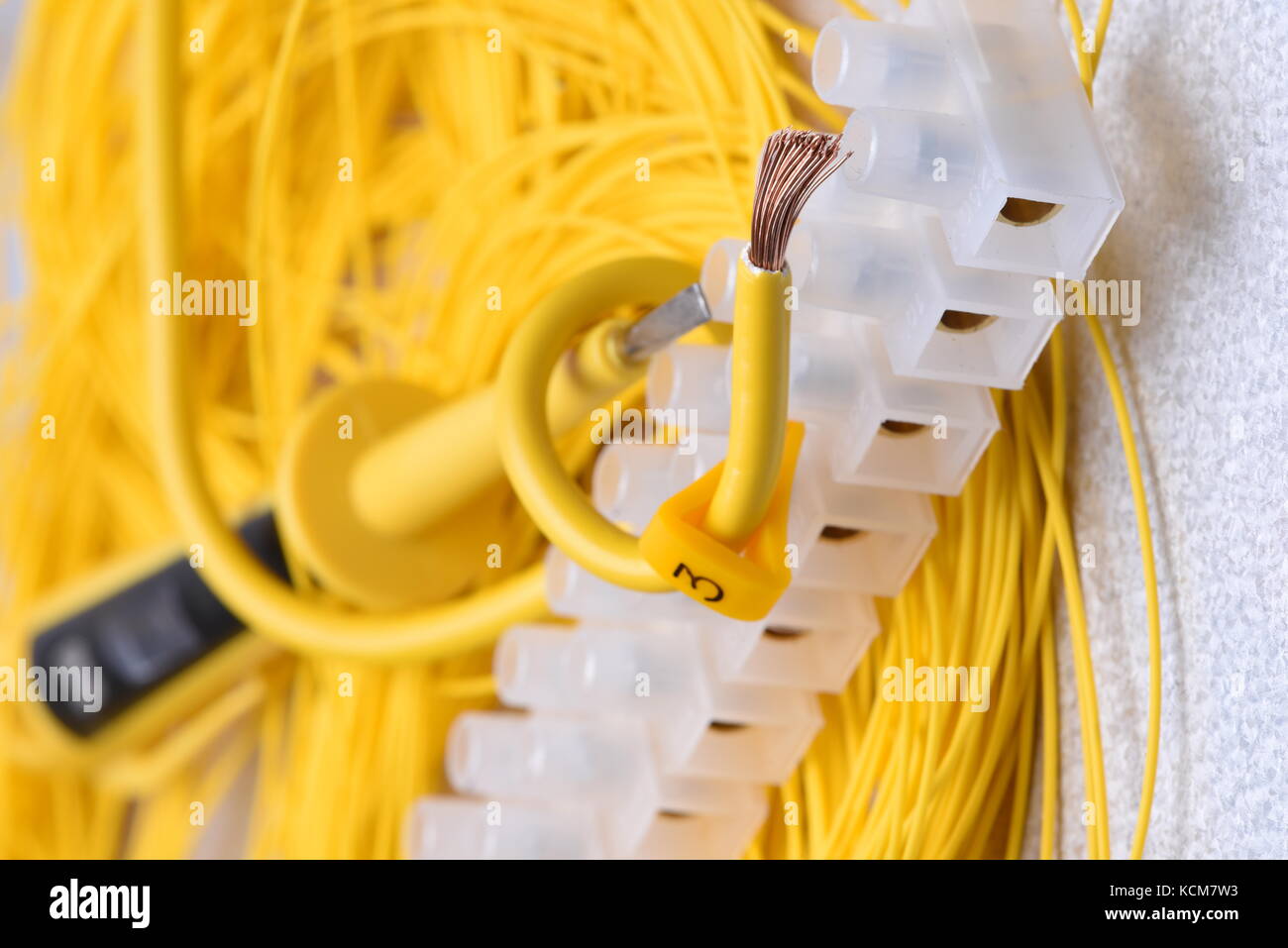 Accessories and cables used in electrical installations Stock Photo Alamy