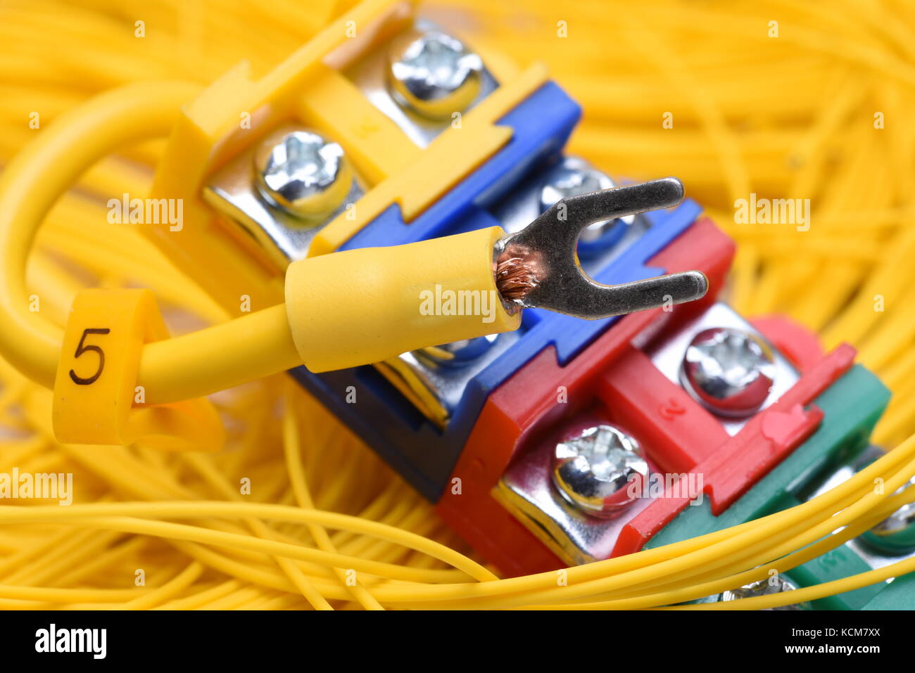 Accessories and cables used in electrical installations Stock Photo Alamy