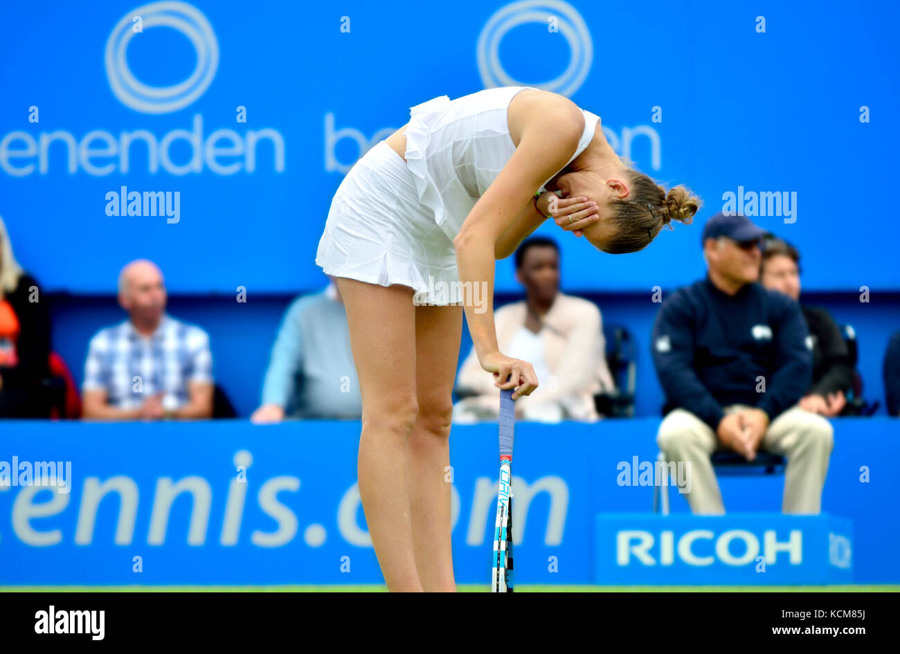 Karolina Plikiskova (Czech) during the final of the Aegon International 2017, Eastbourne. Stock Photo