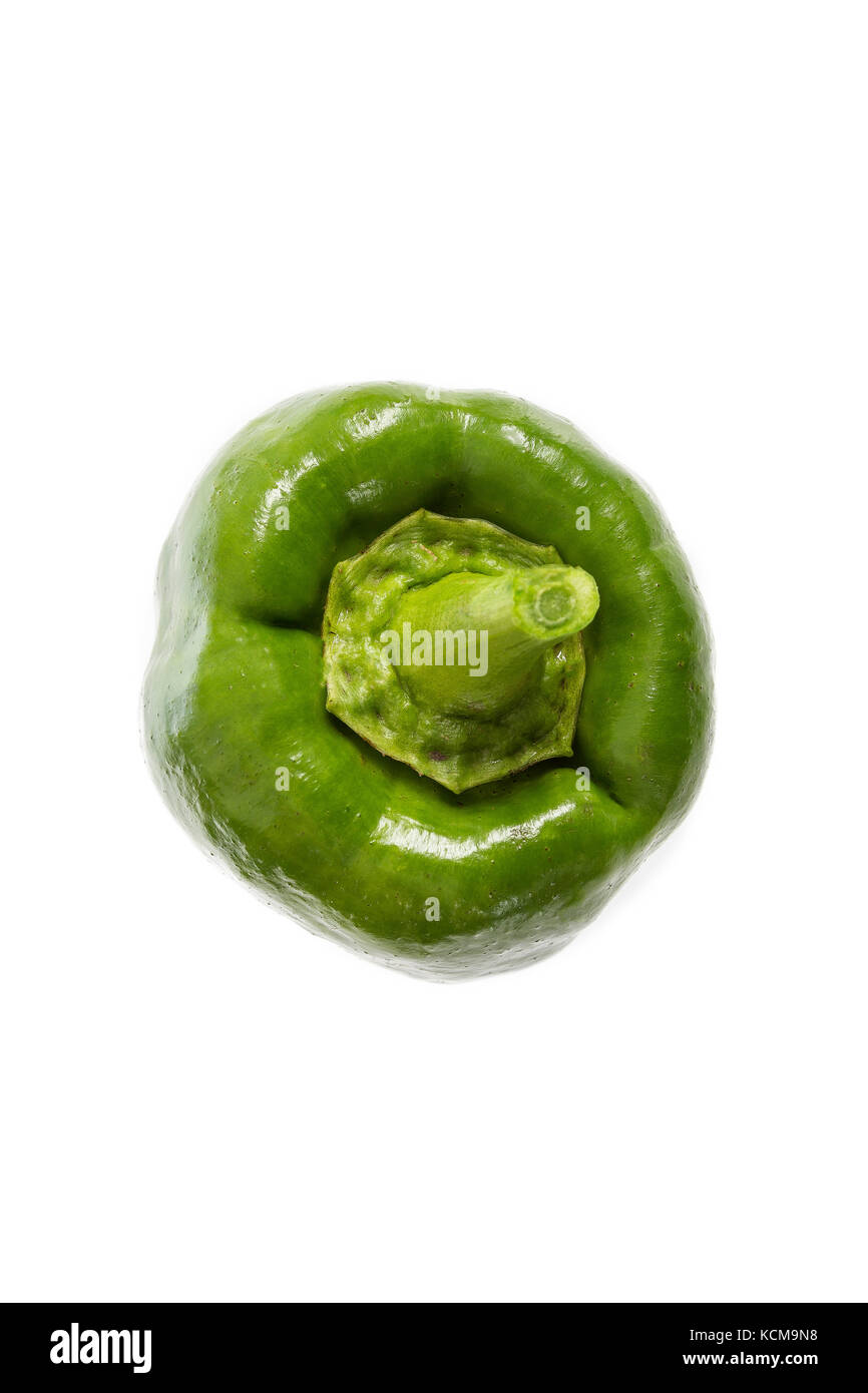 green pepper isolated on white background Stock Photo - Alamy
