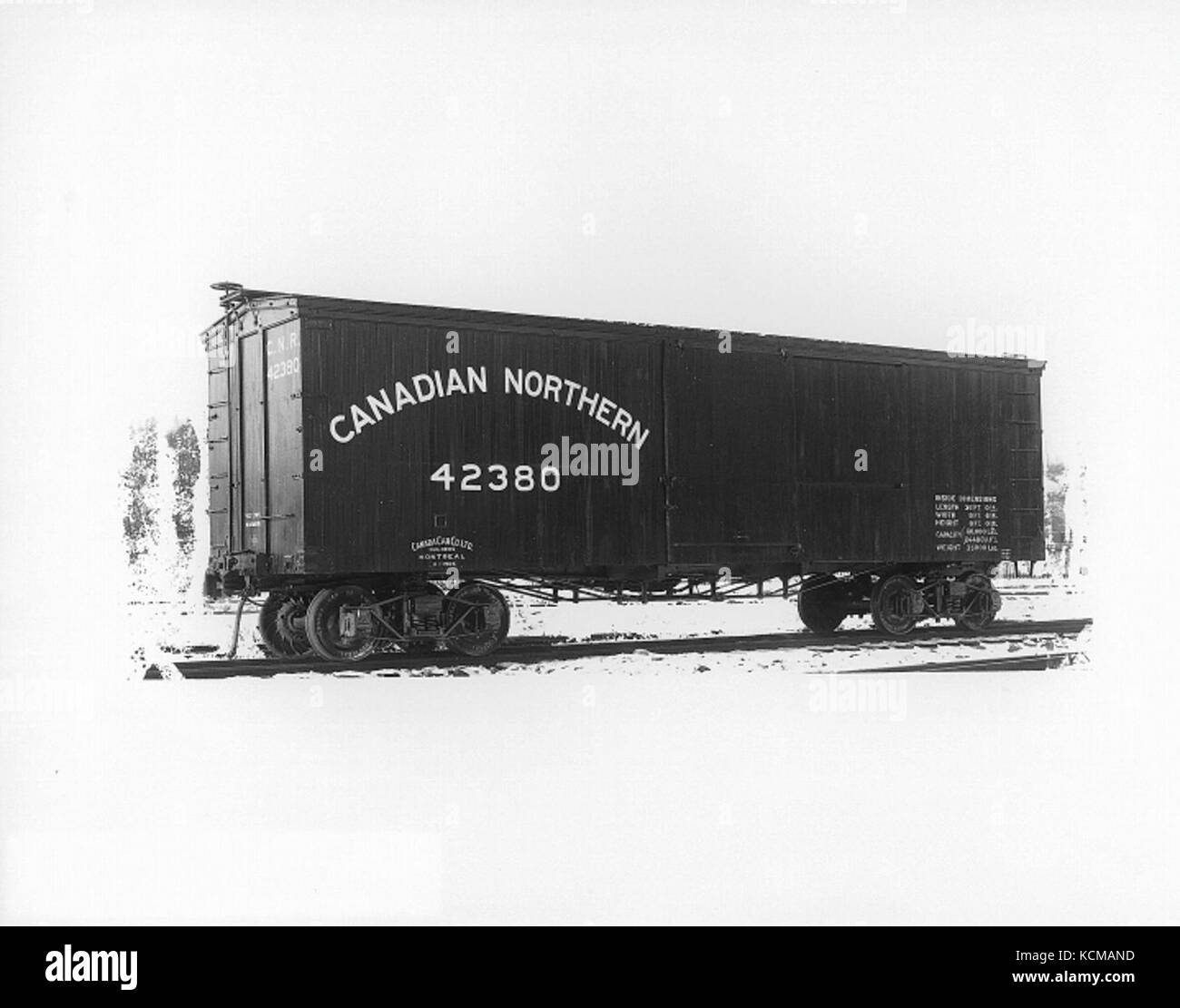 Freight car Canadian Northern Railway 1906 Stock Photo Alamy